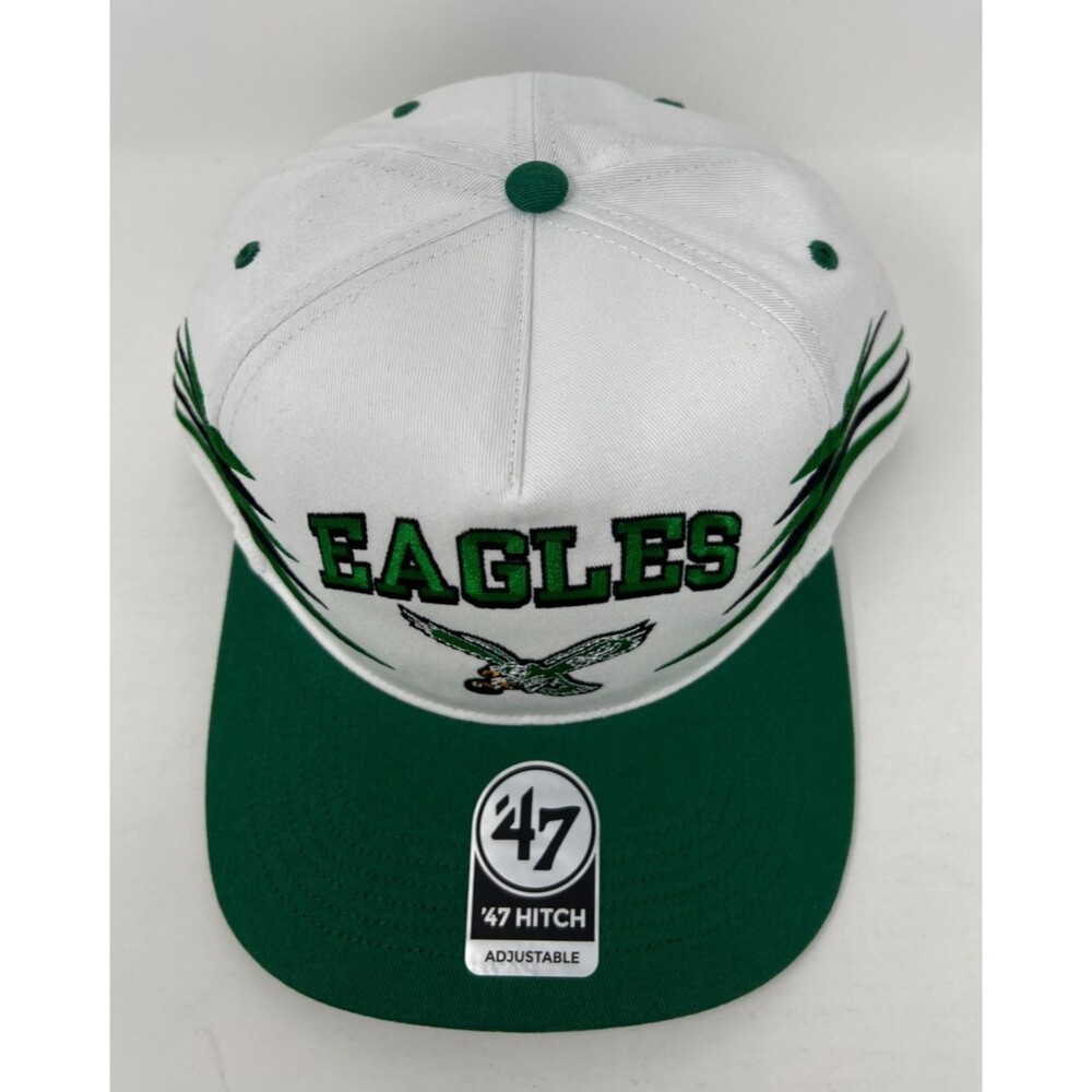 Philadelphia Eagles '47 Hitch Relaxed Fit Diamond Cut White Snapback NFL Hat - Picture 4 of 7